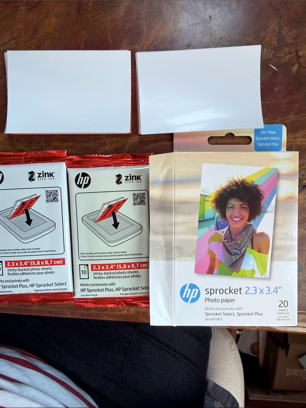 HP Sprocket Photo Paper Pack – White sticky-back